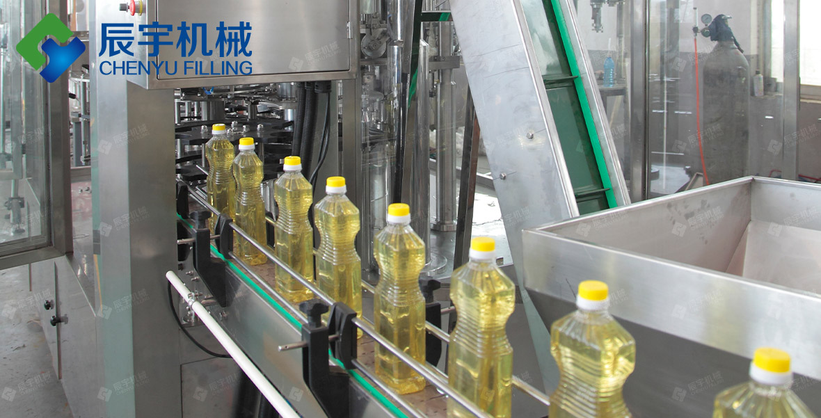 直线式食用油灌装生产线 直线式食用油灌装生产线